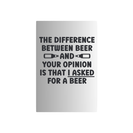 Custom Metal Wall Art - Humorous Beer Lover's Sign - Tailored Wall Expressions