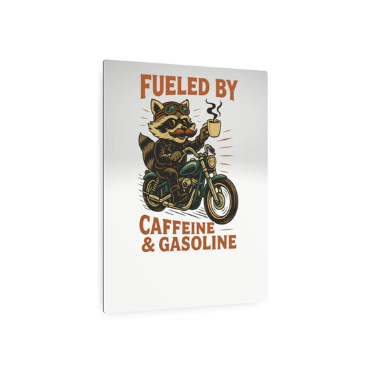 Funny Raccoon Motorcycle Metal Sign - Home Decor Gift