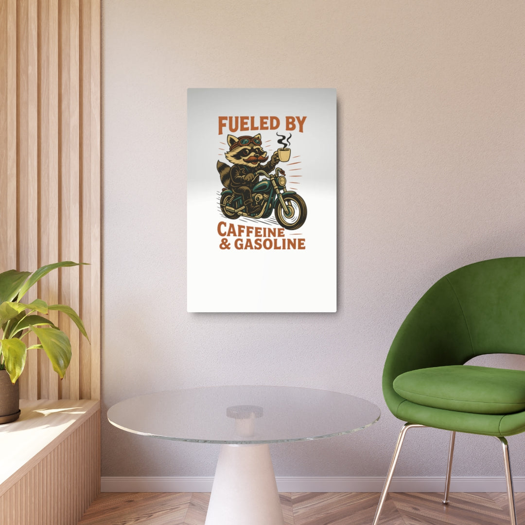 Funny Raccoon Motorcycle Metal Sign - Home Decor Gift
