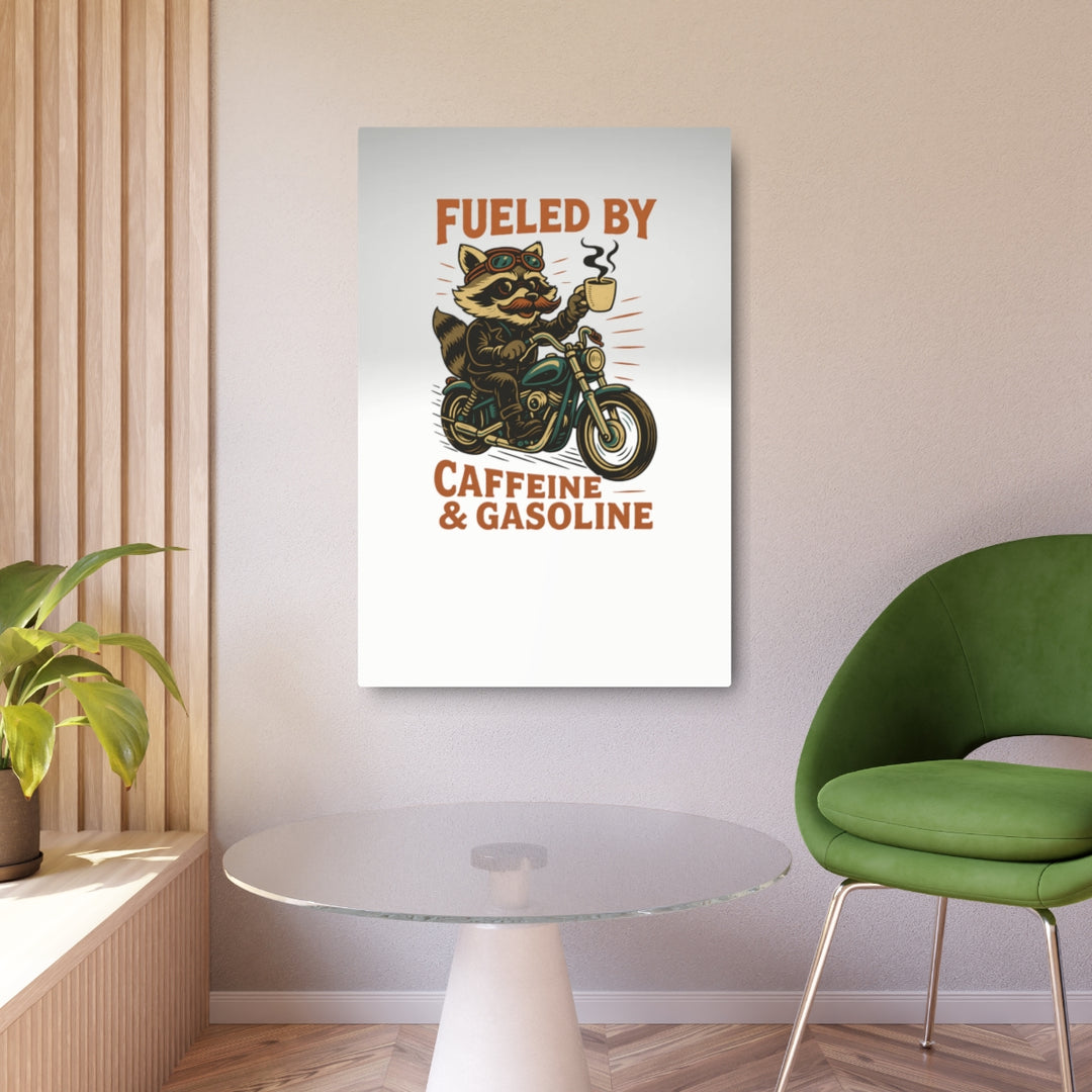 Funny Raccoon Motorcycle Metal Sign - Home Decor Gift