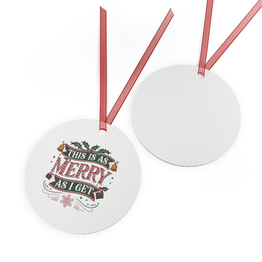 Humorous Metal Christmas Ornament - Durable, Double-Sided