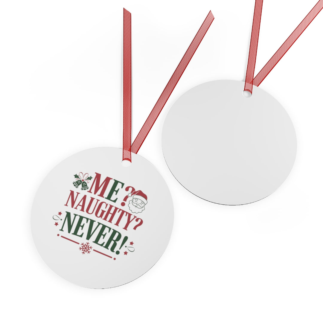 Humorous Metal Christmas Ornament - Durable Holiday Decor