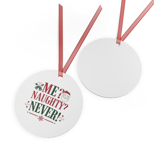Humorous Metal Christmas Ornament - Durable Holiday Decor