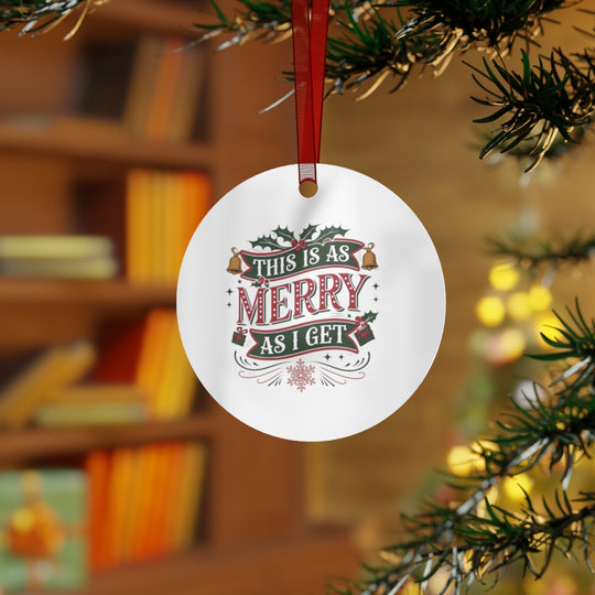 Humorous Metal Christmas Ornament - Durable, Double-Sided