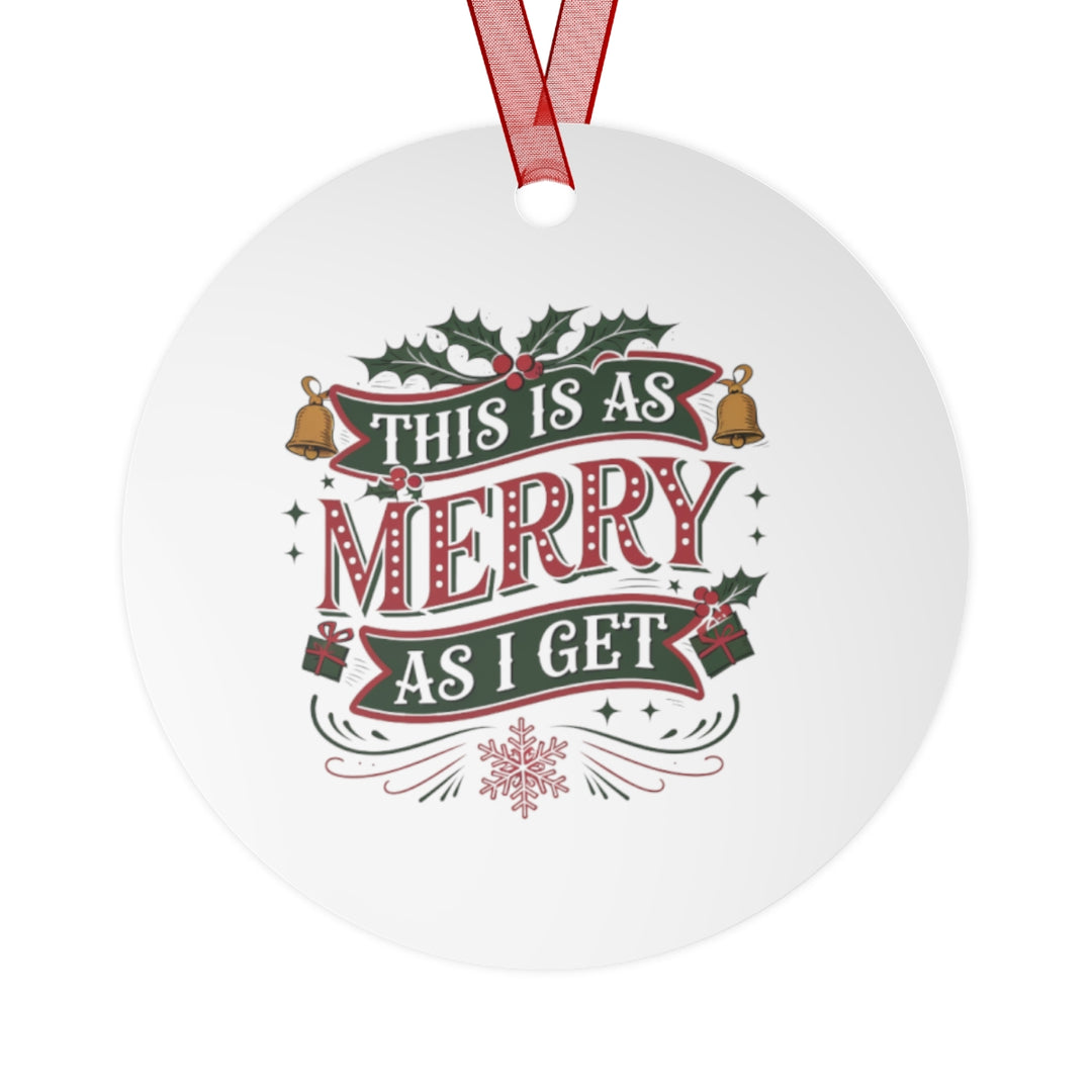 Humorous Metal Christmas Ornament - Durable, Double-Sided