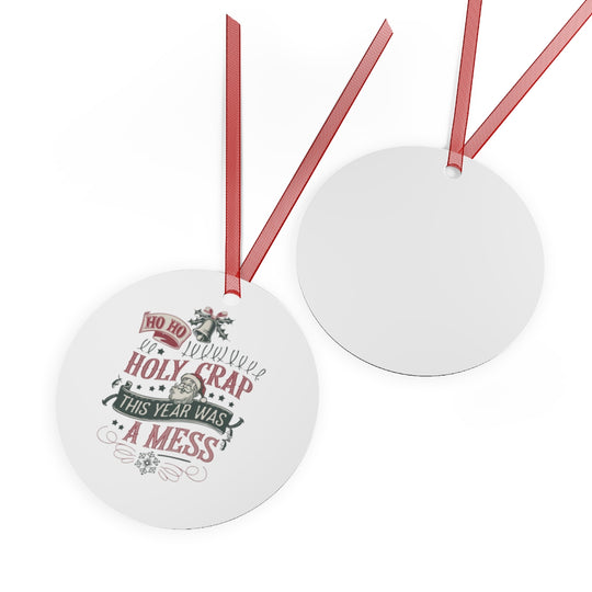 Humorous Metal Christmas Ornament - Festive Decor