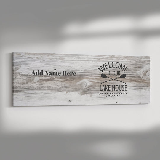 Panoramic Canvas Lakehouse sign Personalized - Tailored Wall Expressionsapod - 3380240