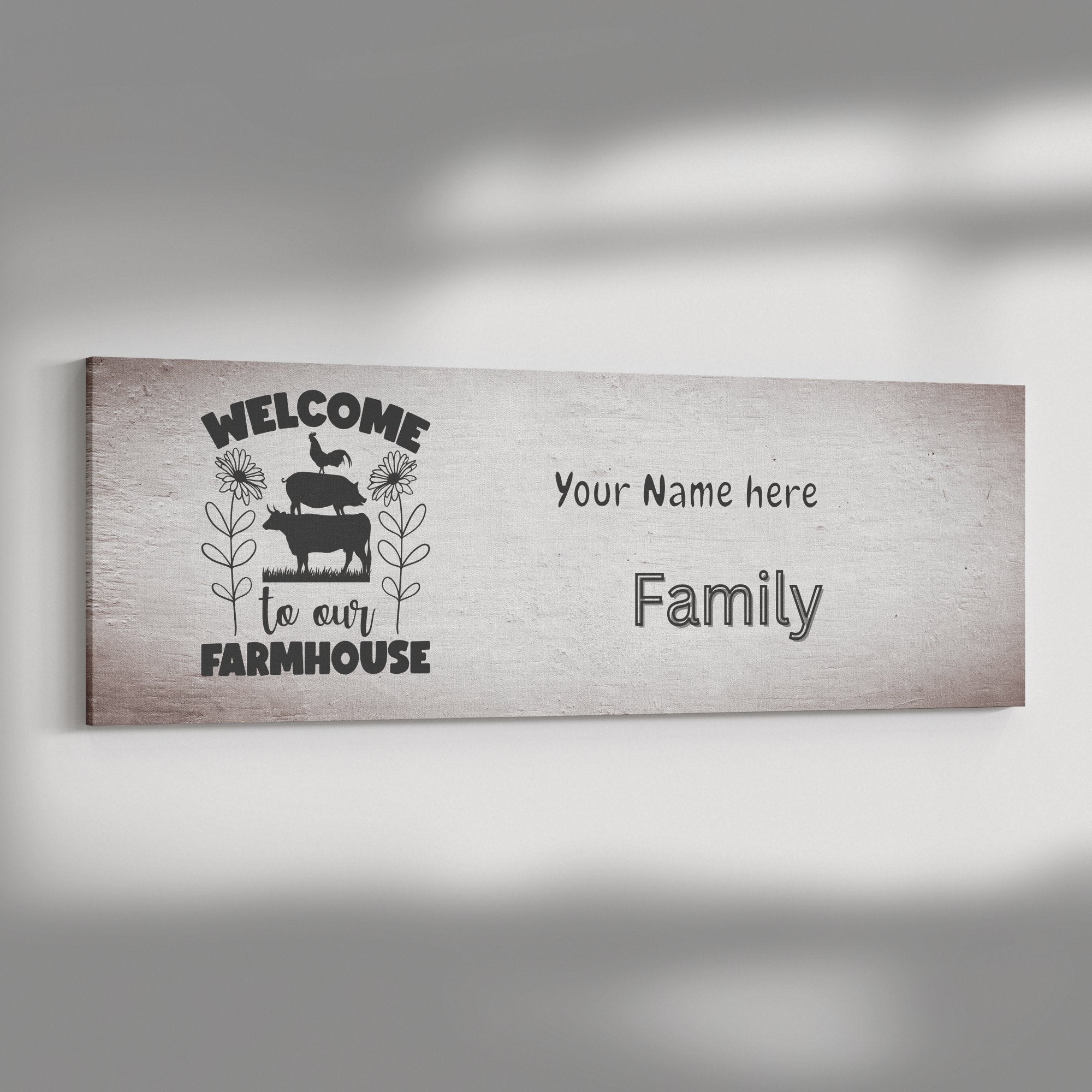 Panoramic Canvas personalized family farm sign - Tailored Wall ExpressionsCanvasapod - 3380869