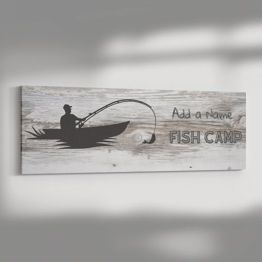 Panoramic Canvas personalized fish camp sign - Tailored Wall ExpressionsCanvasapod - 3380723