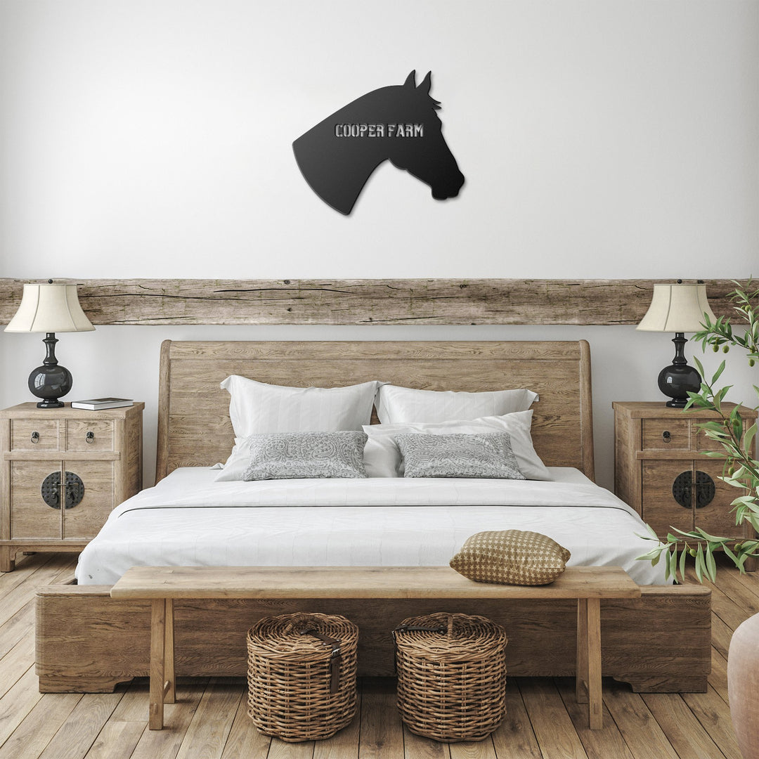 personalized text featuring a horsehead design - Tailored Wall ExpressionsWall Artapod - 3272607