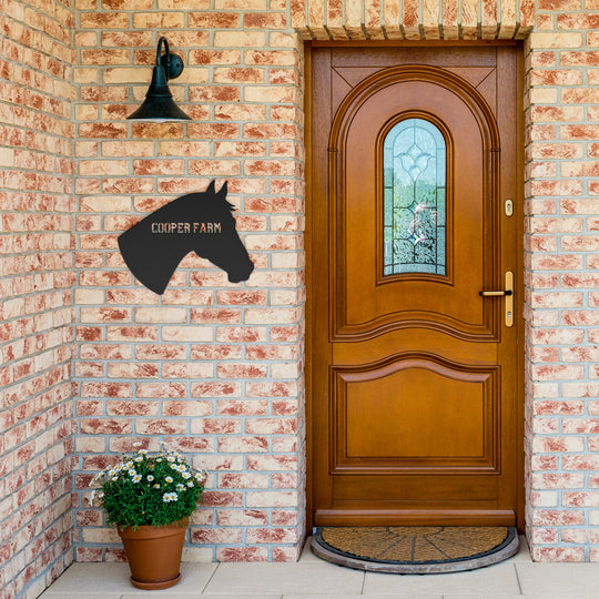 personalized text featuring a horsehead design - Tailored Wall ExpressionsWall Artapod - 3272607