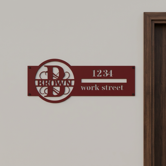 Red B address sign