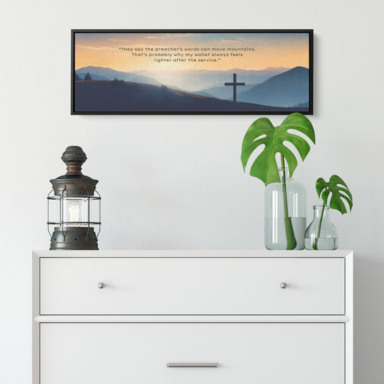 religious humor - Tailored Wall ExpressionsCanvas12x36framedblack