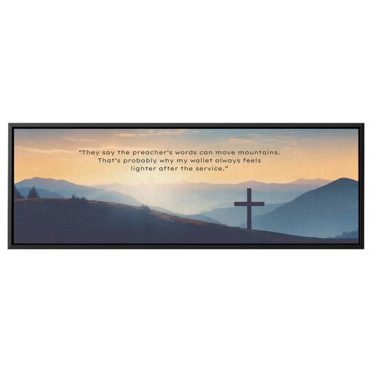 religious humor - Tailored Wall ExpressionsCanvas12x36framedblack