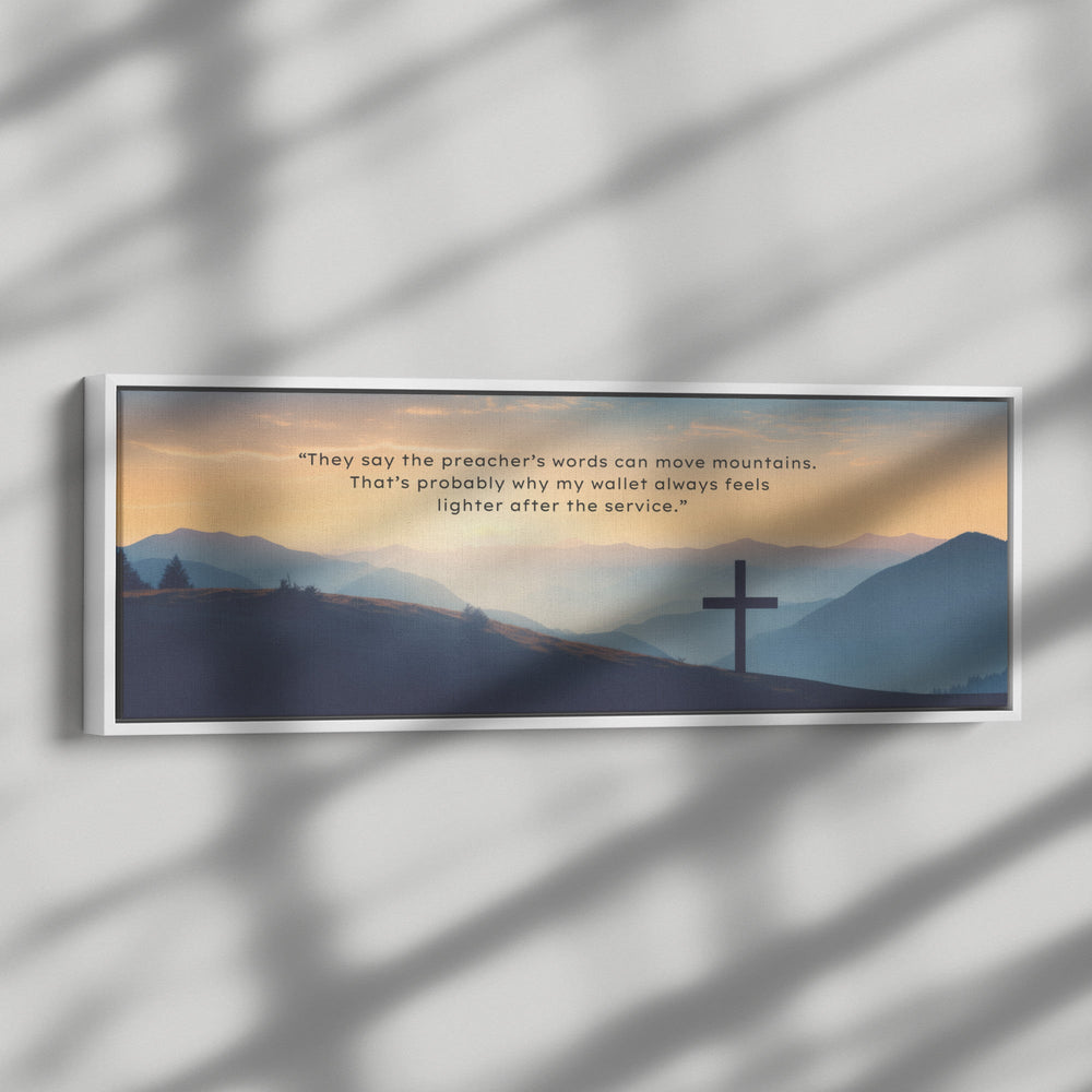 religious humor - Tailored Wall ExpressionsCanvas12x36framedblack