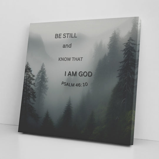 religious ,inspirational canvas with a forest background Canvas teelaunch 16x16 .75