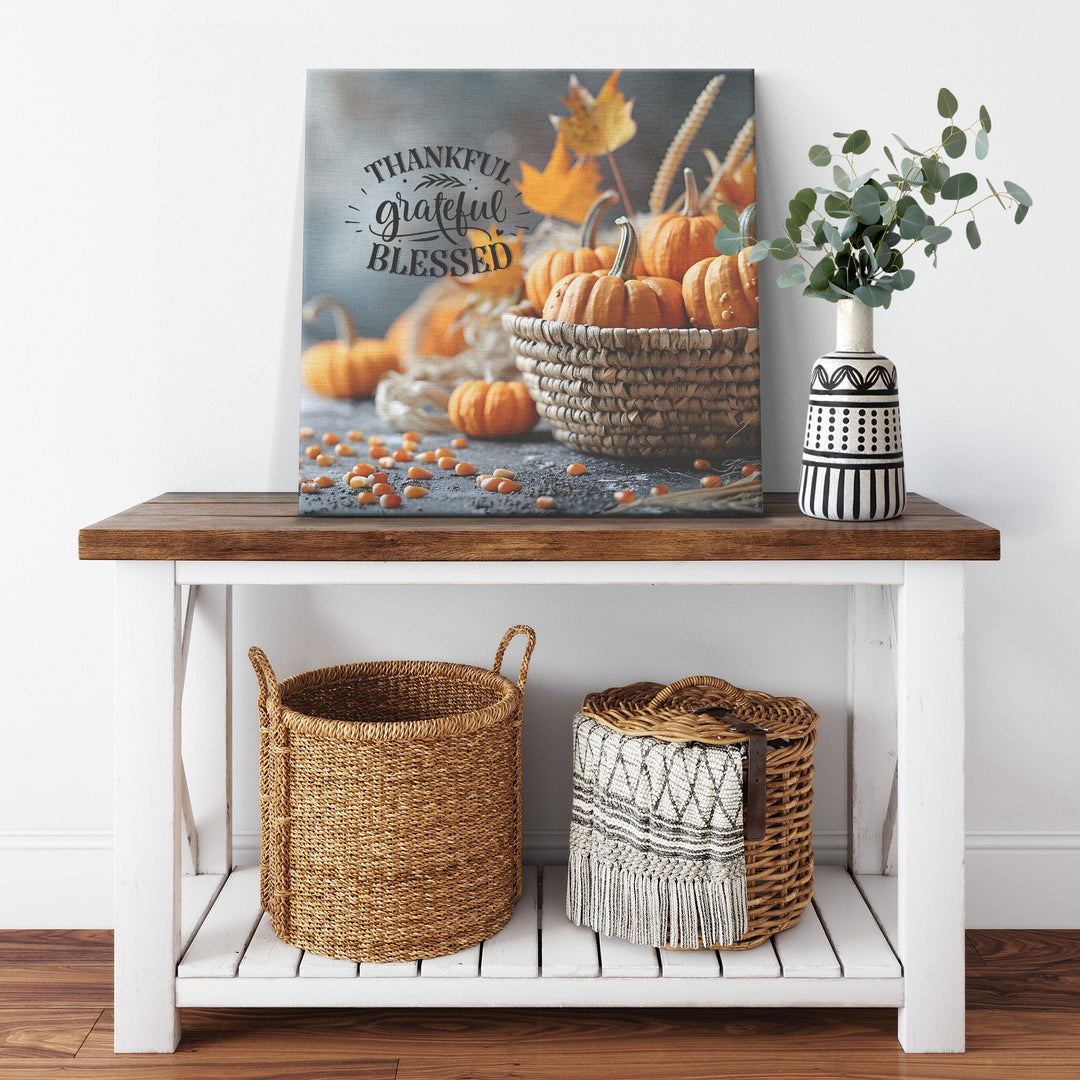 Thankful,blessd,grateful Canvas teelaunch