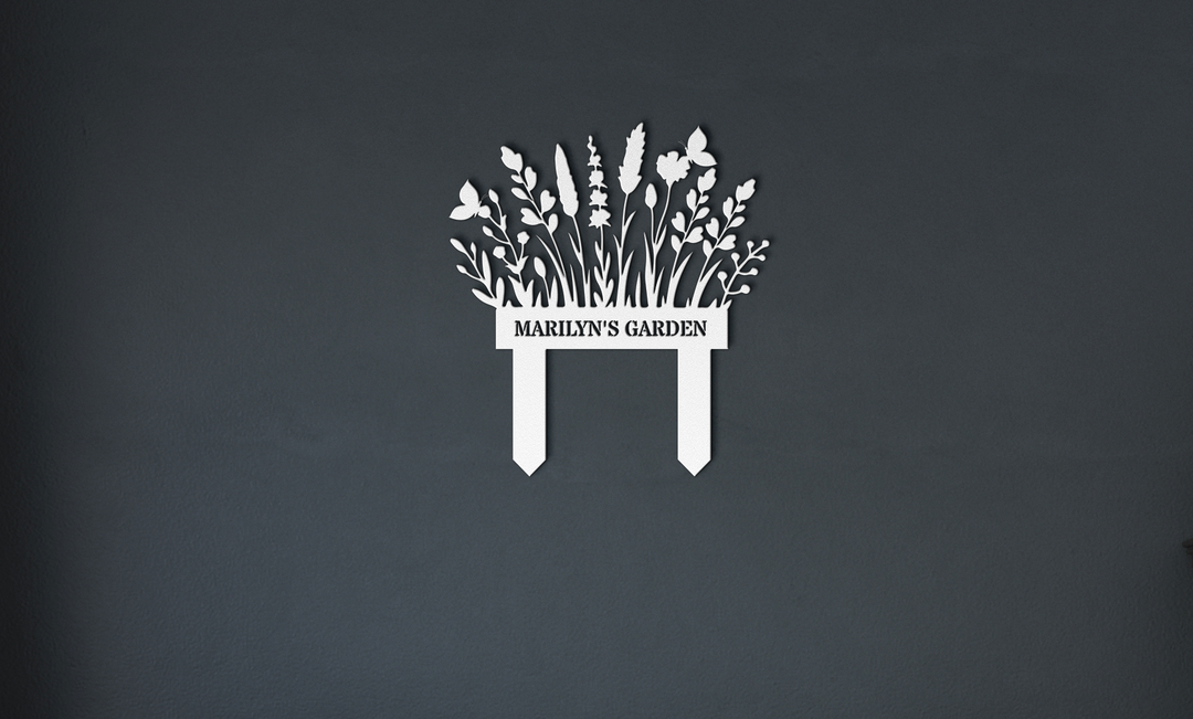 Personalized Metal Garden Stake - Custom Outdoor Decor