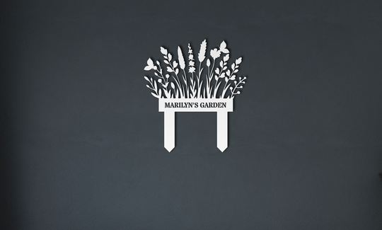 Personalized Metal Garden Stake - Custom Outdoor Decor