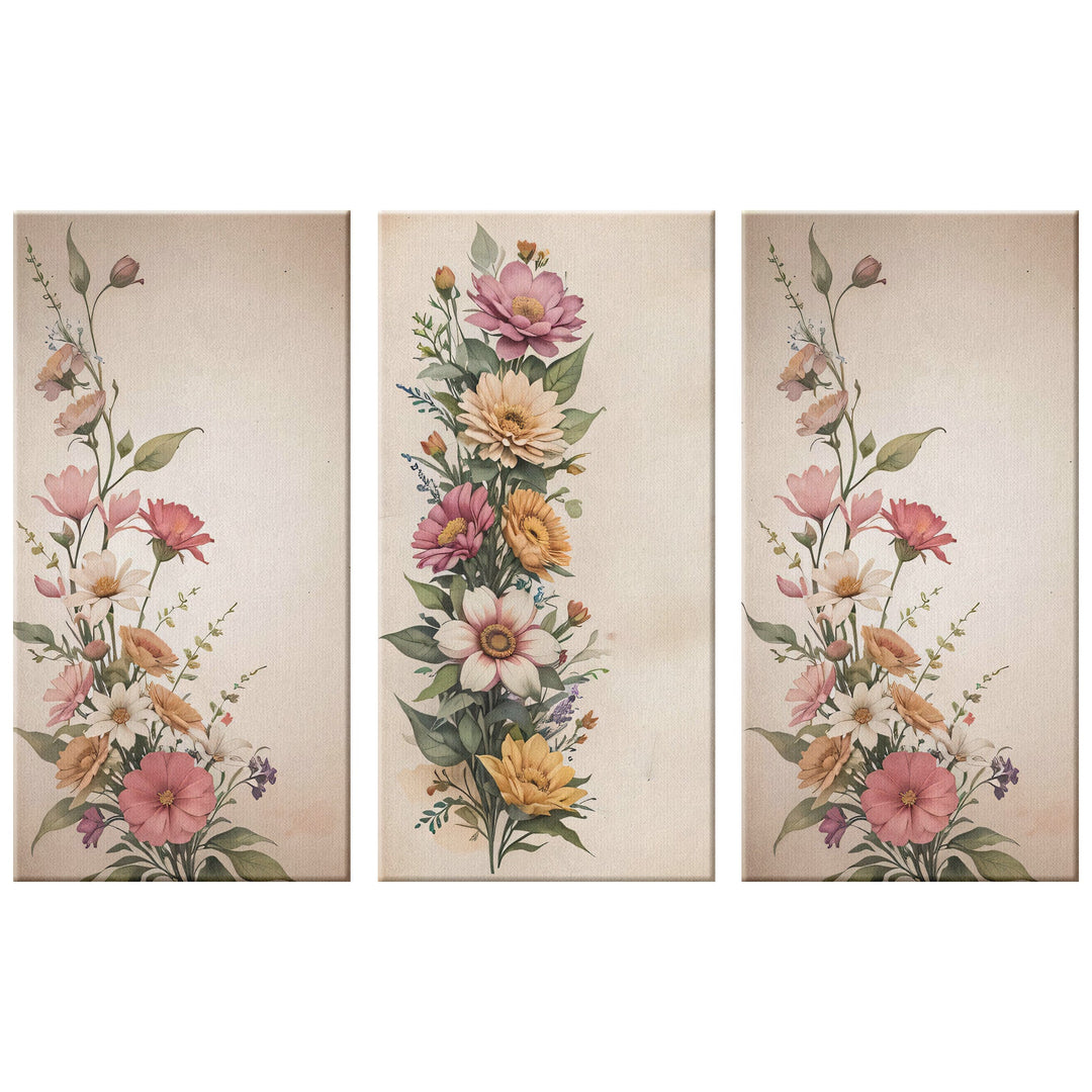 vintage flowers - Tailored Wall ExpressionsCanvas12x24x3