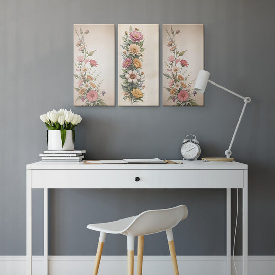 vintage flowers - Tailored Wall ExpressionsCanvas12x24x3