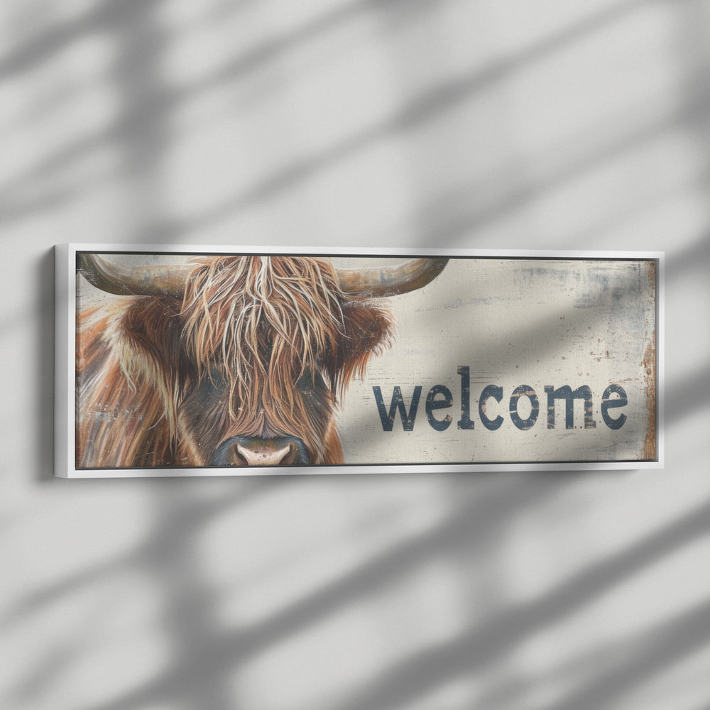 welcome sign/framed canvas - Tailored Wall ExpressionsCanvas12x36framedblack