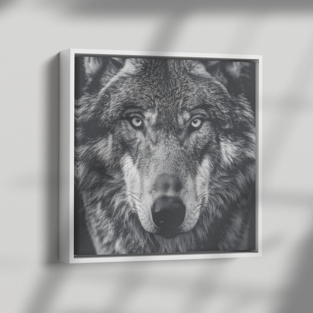 Wolf, black and white canvas - Tailored Wall ExpressionsCanvasframedcanvasblk36x36