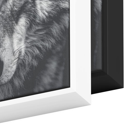 Wolf, black and white canvas - Tailored Wall ExpressionsCanvasframedcanvasblk36x36