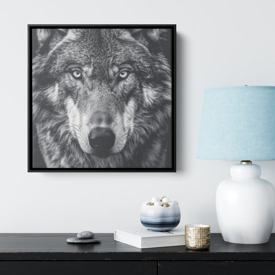 Wolf, black and white canvas - Tailored Wall ExpressionsCanvasframedcanvasblk36x36